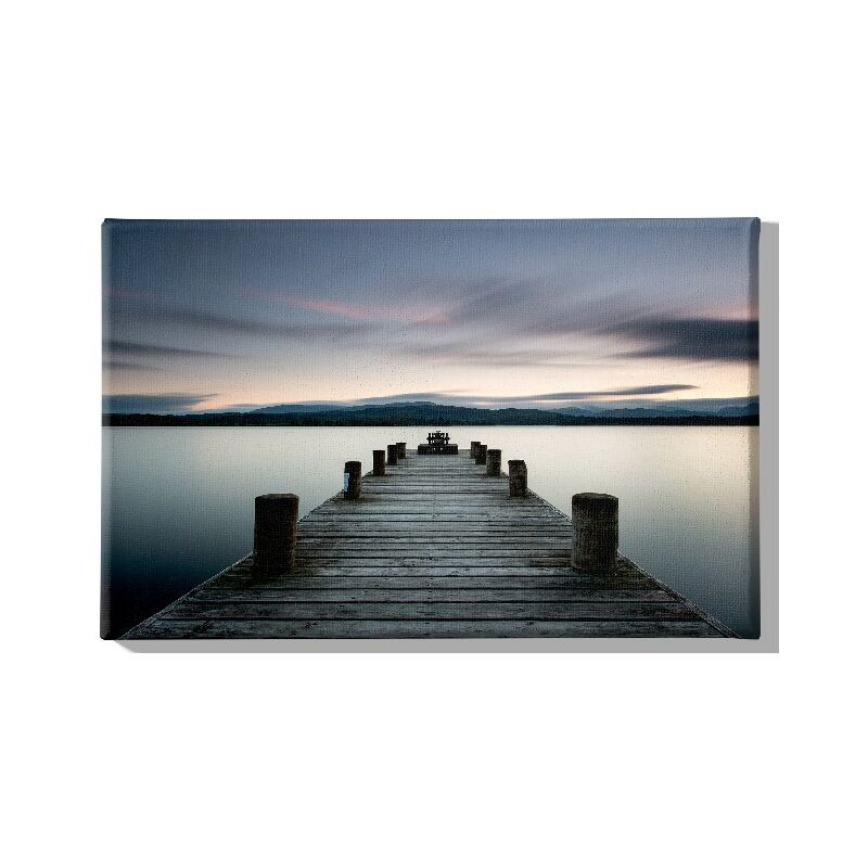 

Homemania - Cuadro Puente - Naturaleza y paisajes - para la sala de estar, la habitacion - Multicolor en Poliester, madera, 45 x 3 x 70 cm
