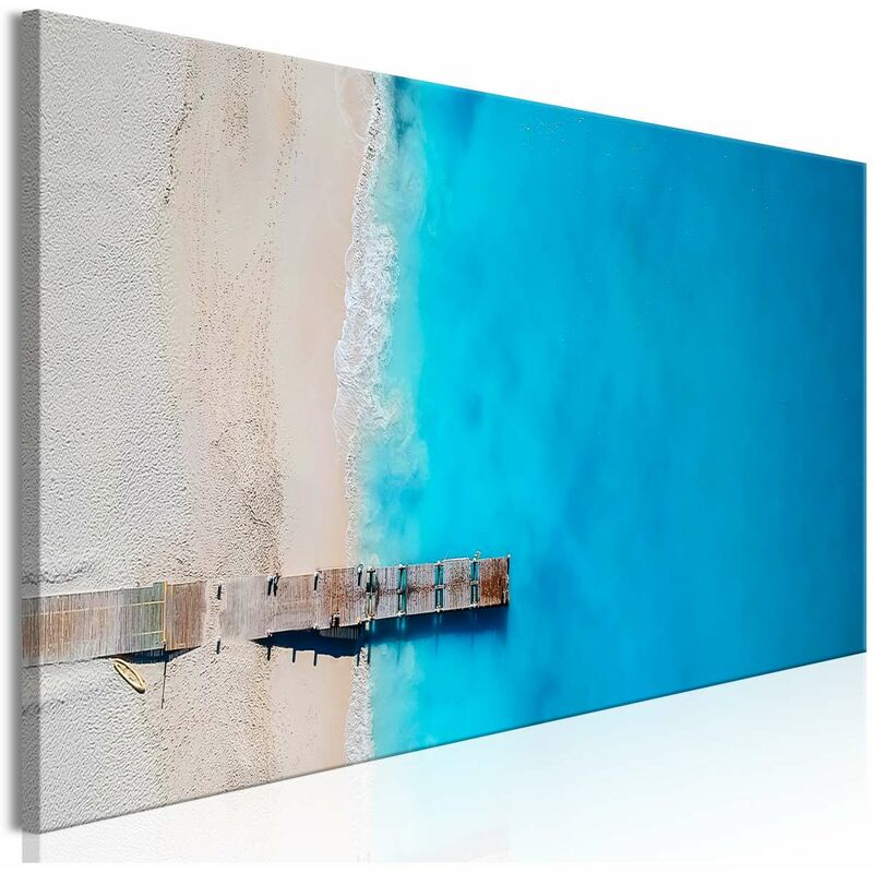 

Cuadro - Sea and Wooden Bridge (1 Part) Narrow Blue Medidas 135X45