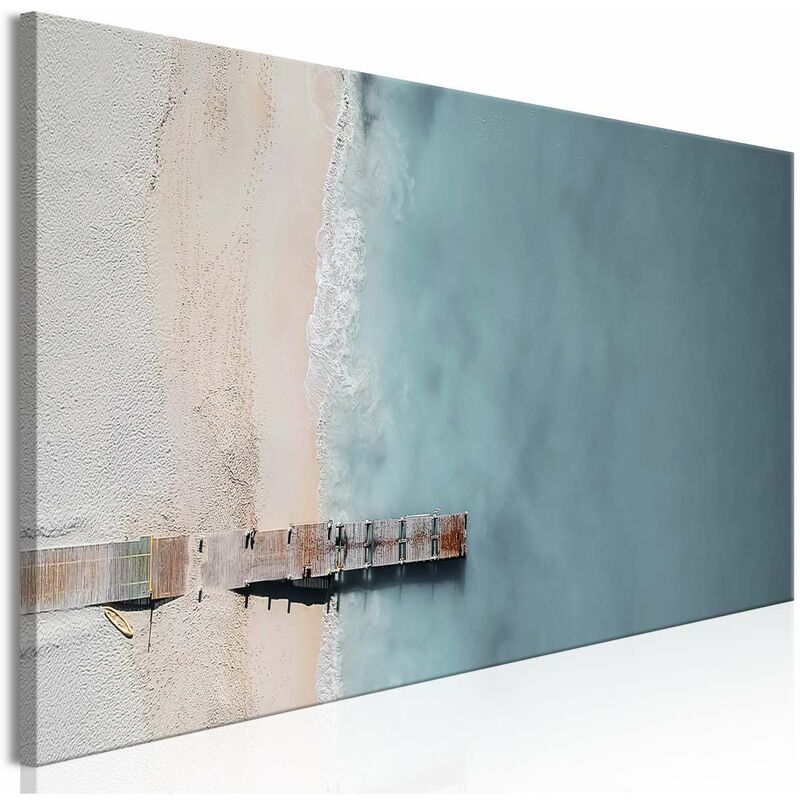 

Cuadro - Sea and Wooden Bridge (1 Part) Narrow Grey Medidas 150X50