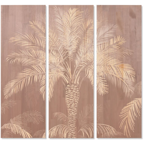 Cuadro Set 3 Pino 40X3,6X120 Palmera Grabado