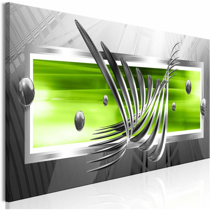 

Cuadro - Silver Wings (1 Part) Narrow Green Medidas 150X50