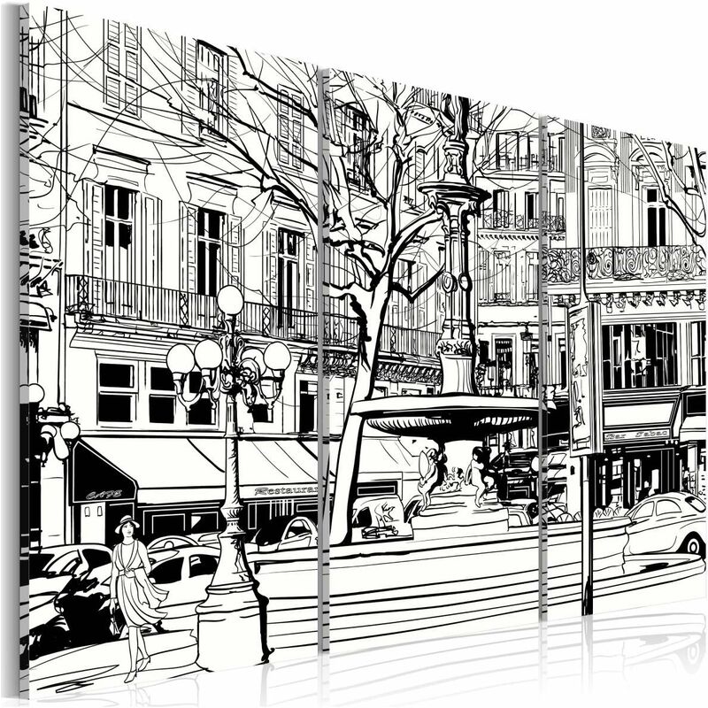 

Cuadro - Sketch de plaza parisina Medidas 90X60