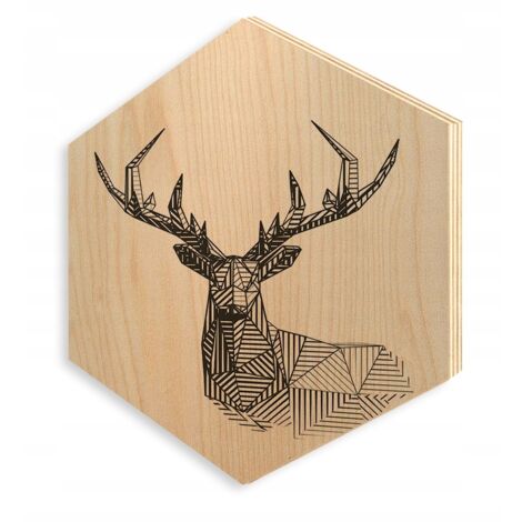 Cuadro sobre contrachapado, madera, HEXAGON, 30x35cm, SP832