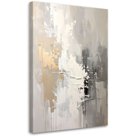 Cuadro sobre Lienzo, Abstracción en tonos beige, 20x30