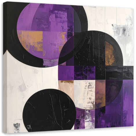 Cuadro sobre Lienzo, Abstracción moderna textura violeta, 30x30