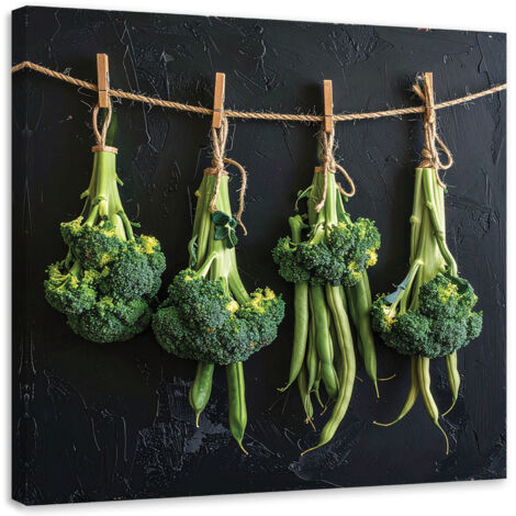 Cuadro sobre Lienzo, Brócoli verde, 60x60