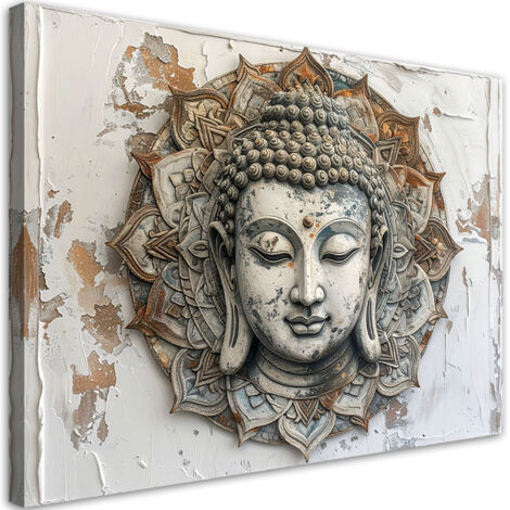 Cuadro sobre Lienzo, Mandala Buda Zen Spa Estilo vintage, 30x20