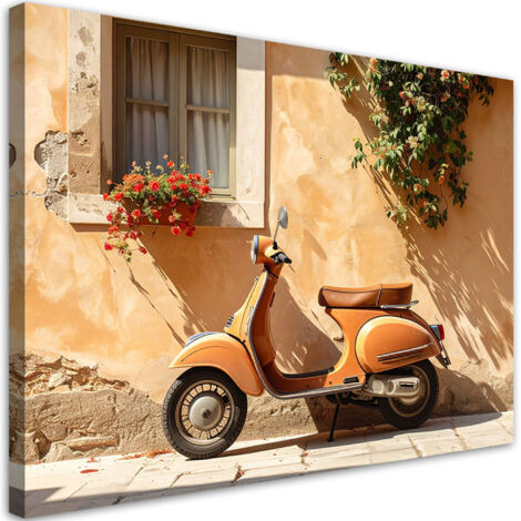 Cuadro sobre Lienzo, Scooter Vespa Toscana, 30x20