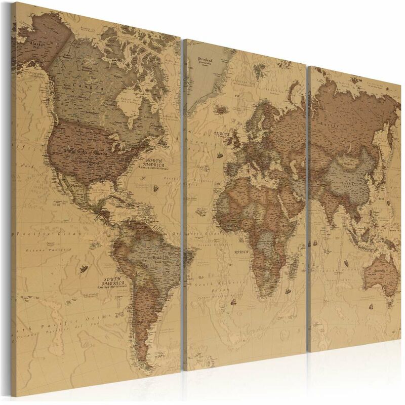 

Cuadro - Stylish World Map Medidas 90X60