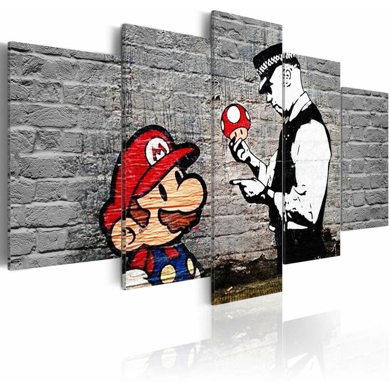 

Cuadro - Super Mario Mushroom Cop (Banksy) Medidas 100X50