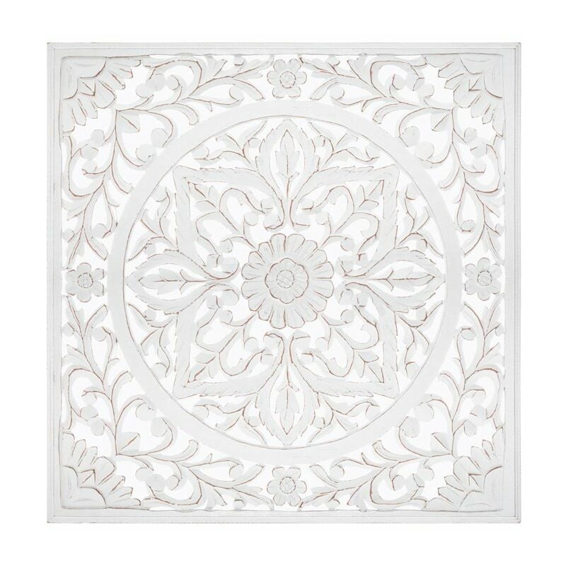 

Cuadro tallado de madera blanco