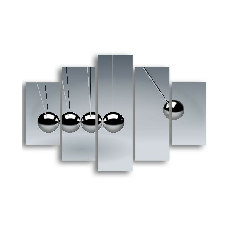 

Cuadro Tiempo - 5 piezas - Arte y Graffiti - para la sala de estar, la habitacion - Multicolor en MDF, 95 x 0,3 x 60 cm