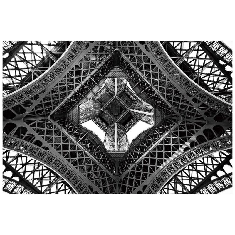 

Cuadro Torre Eiffel fotoimpreso de lienzo gris de 120x80 cm