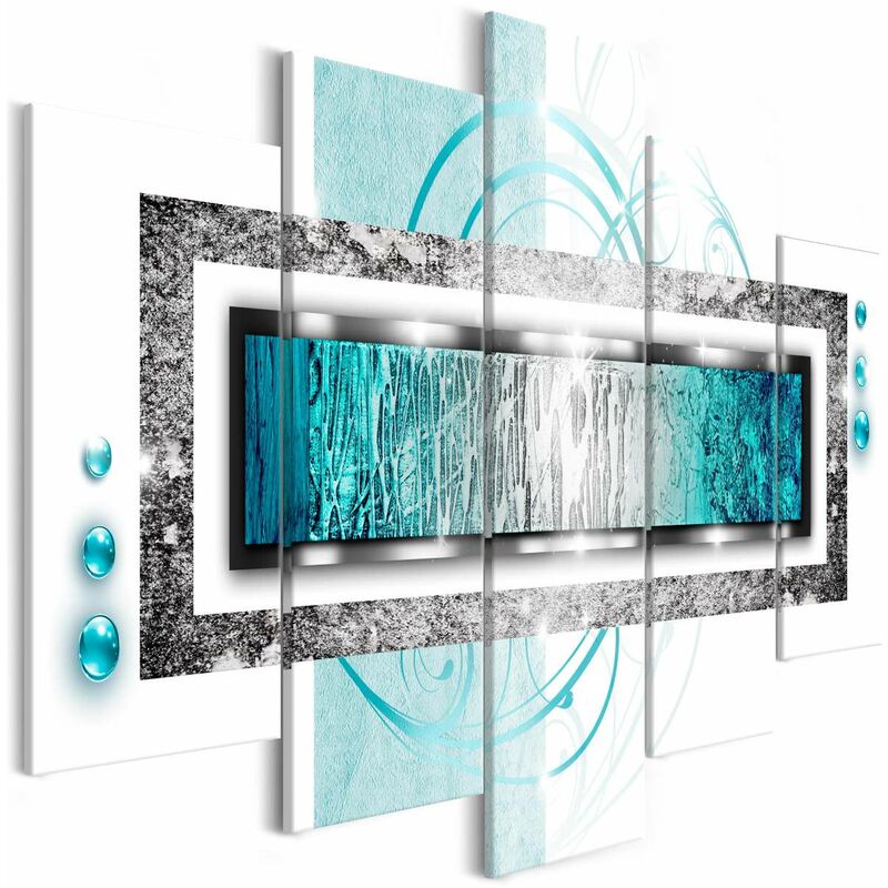 

Cuadro - Turquoise blizzard (5 Parts) Wide Medidas 225X100