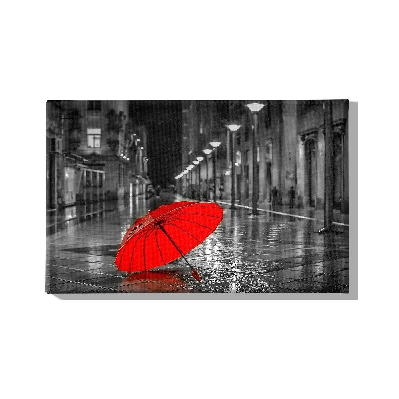 

Homemania - Cuadro Umbrella - Ciudades y paisajes - para la sala de estar, la habitacion - Multicolor en Poliester, madera, 45 x 3 x 70 cm