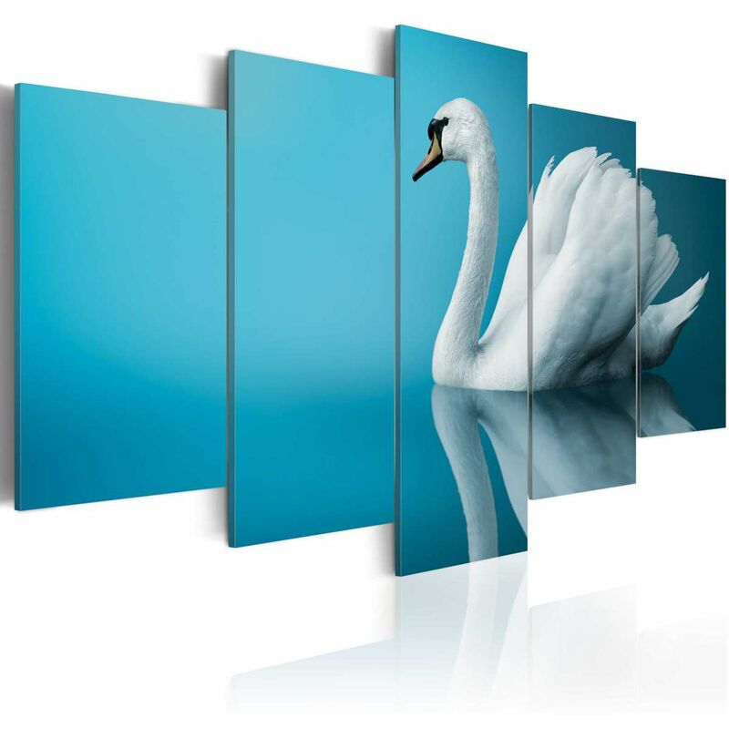 

Cuadro - Un cisne en fondo azul Medidas 100X50