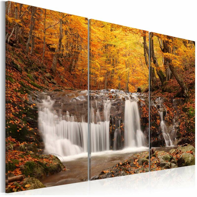 

Cuadro - Una cascada en la mitad de los árboles en otoño Medidas 60X40