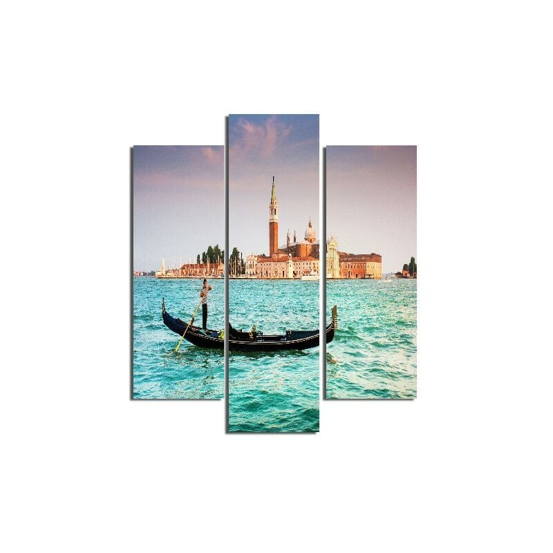 

Homemania - Cuadro Venecia - 3 piezas - Ciudades y paisajes - por sala de estar, habitacion - Multicolor en MDF, 57 x 0,3 x 60 cm