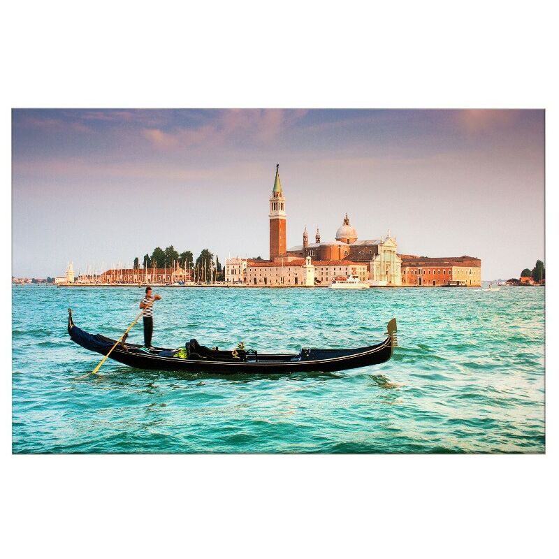 

Homemania - Cuadro Venecia - Ciudades y paisajes - para la sala de estar, la habitacion - Multicolor en Poliester, madera, 100 x 3 x 50 cm