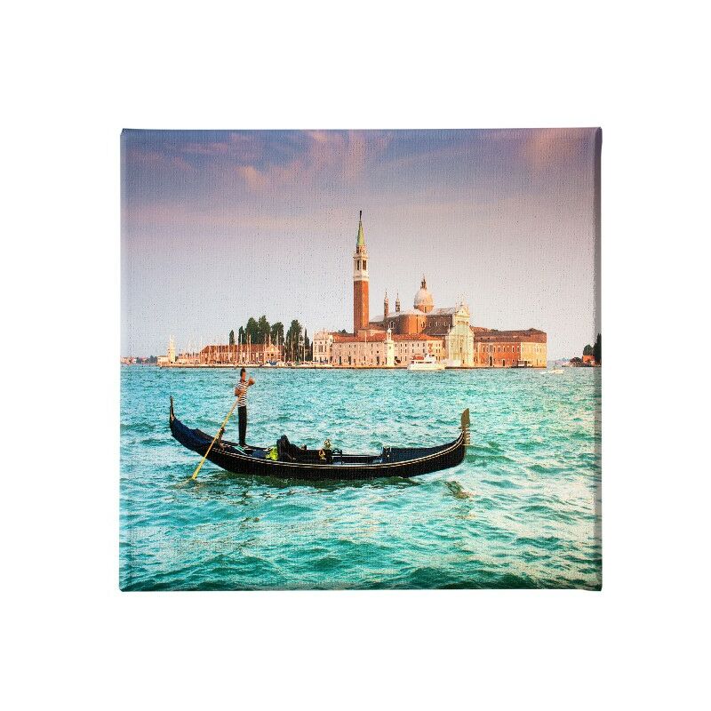 

Homemania - Cuadro Venecia - Ciudades y paisajes - para la sala de estar, la habitacion - Multicolor en Poliester, madera, 60 x 3 x 60 cm