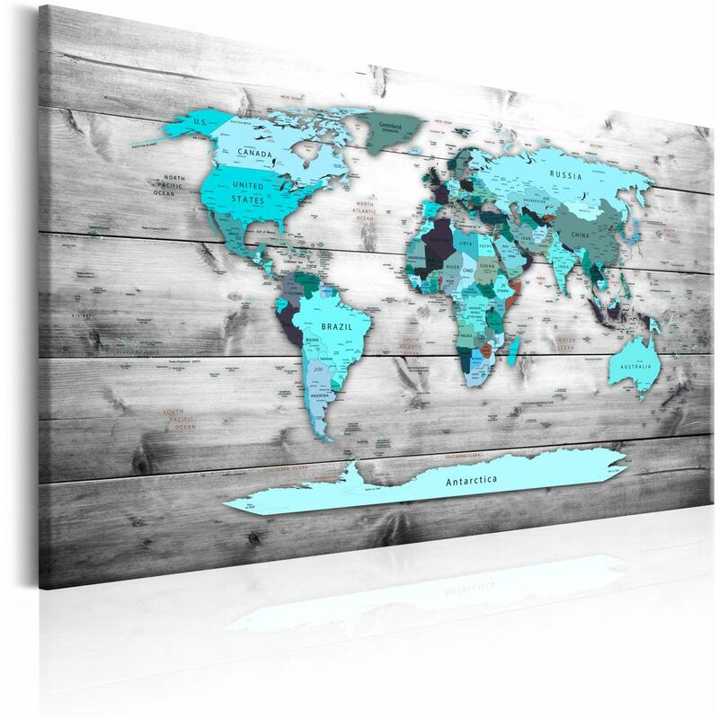 

Cuadro - World Map: Blue World Medidas 90X60