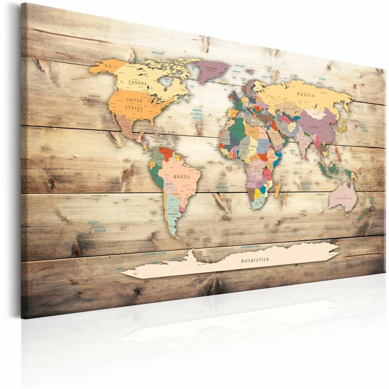 

Cuadro - World Map: Colourful Continents Medidas 60X40