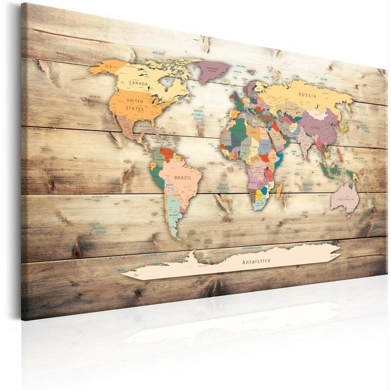 

Cuadro - World Map: Colourful Continents Medidas 120X80