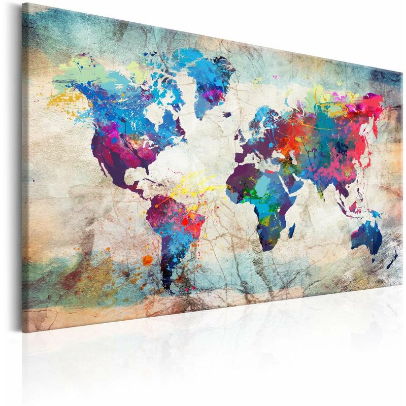 

Cuadro - World Map: Colourful Madness Medidas 90X60