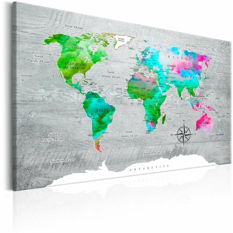 

Cuadro - World Map: Green Paradise Medidas 120X80