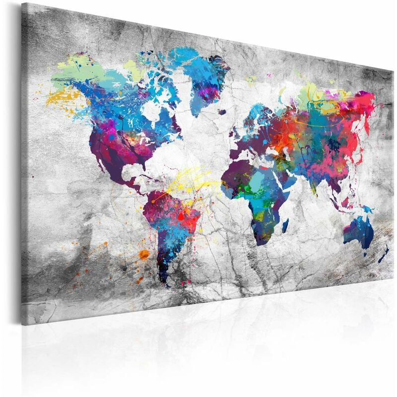 

Cuadro - World Map: Grey Style Medidas 90X60