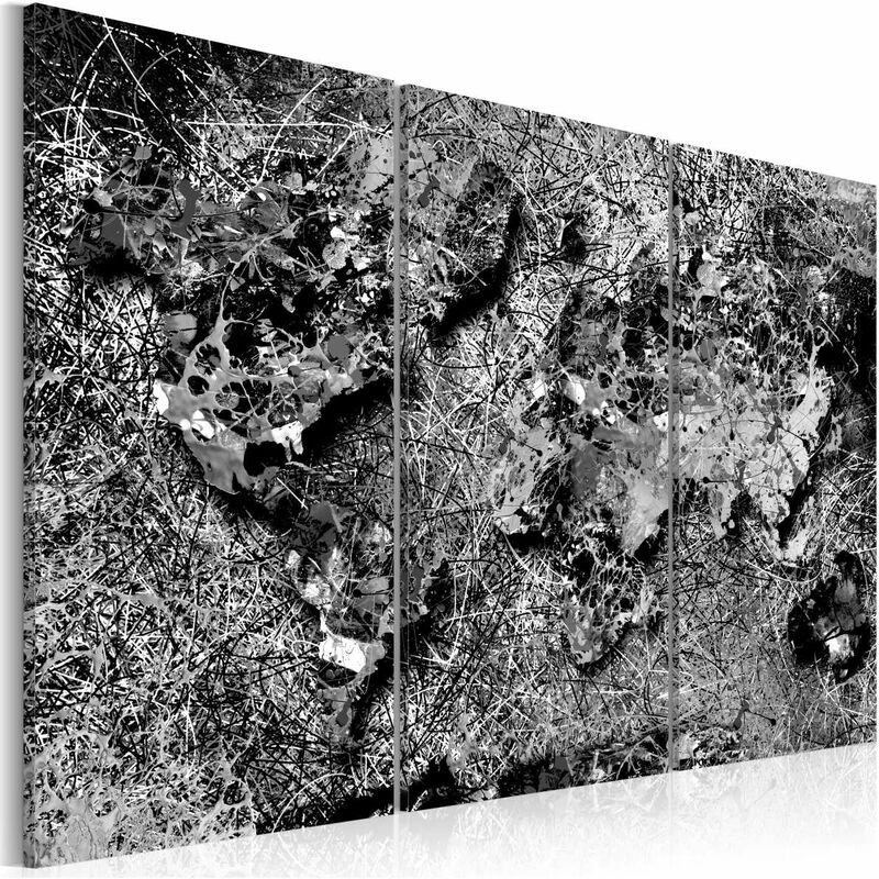 

Cuadro - World Map: Grey Thread Medidas 90X60