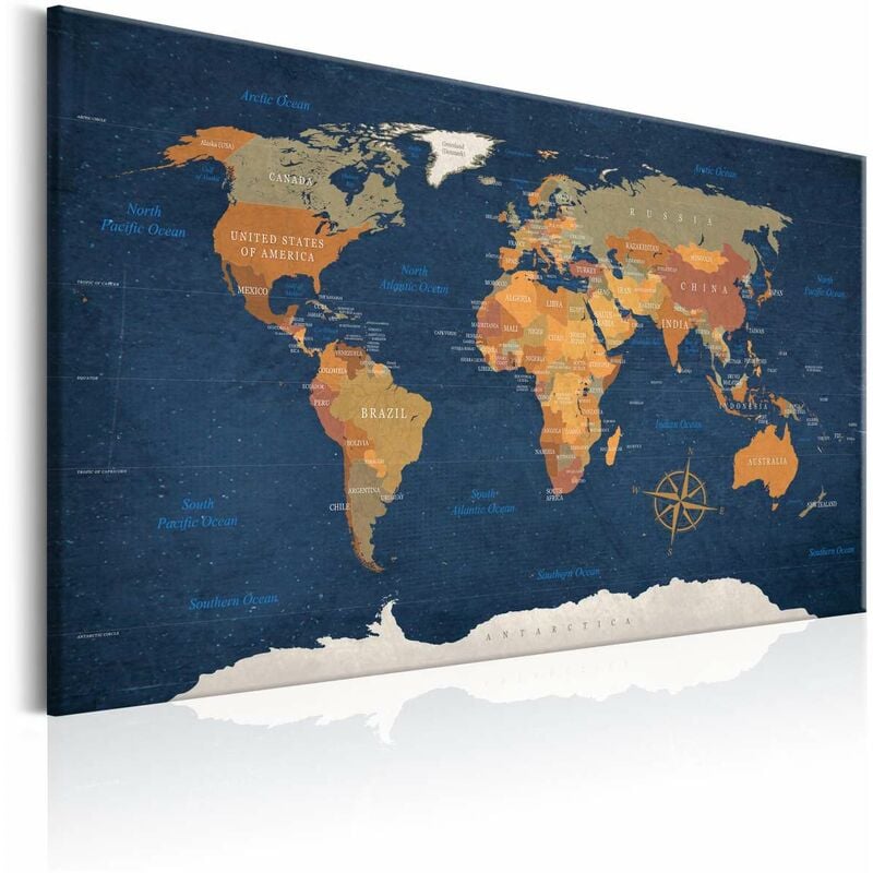 

Cuadro - World Map: Ink Oceans Medidas 60X40