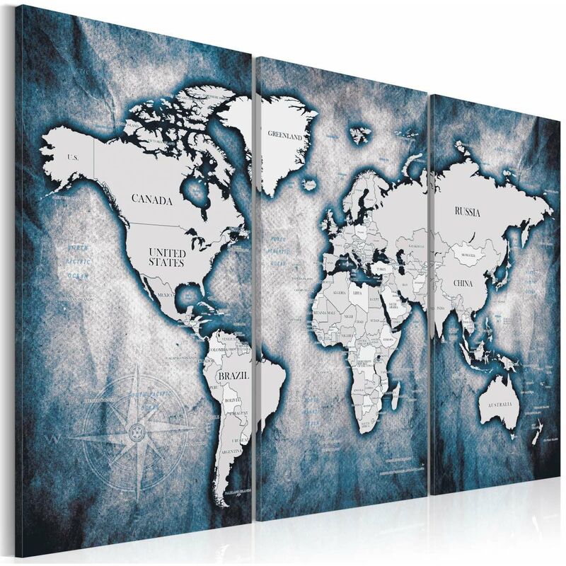 

Cuadro - World Map: Ink Triptych Medidas 90X60