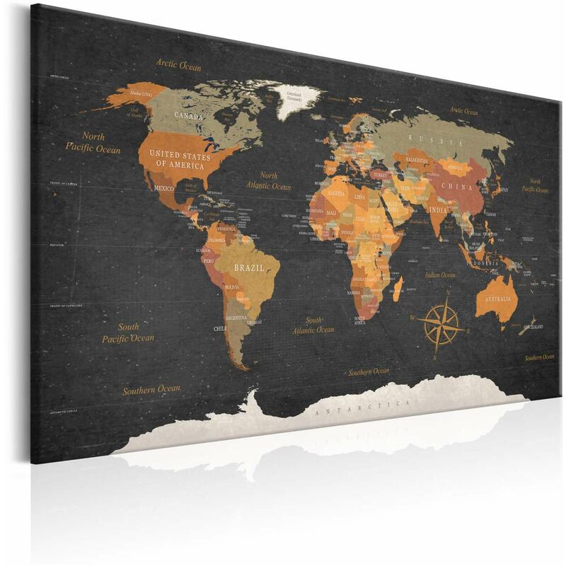 

Cuadro - World Map: Secrets of the Earth Medidas 120X80