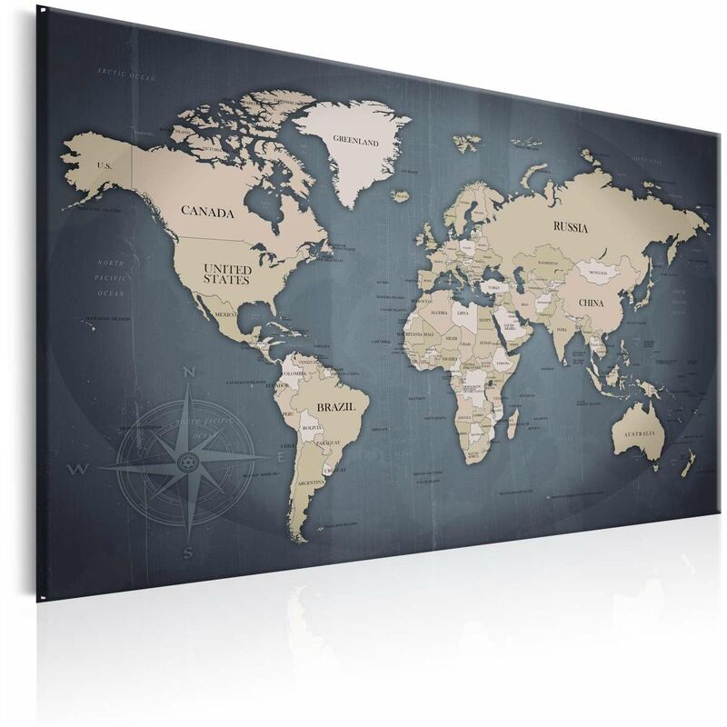 

Cuadro - World Map: Shades of Grey Medidas 90X60