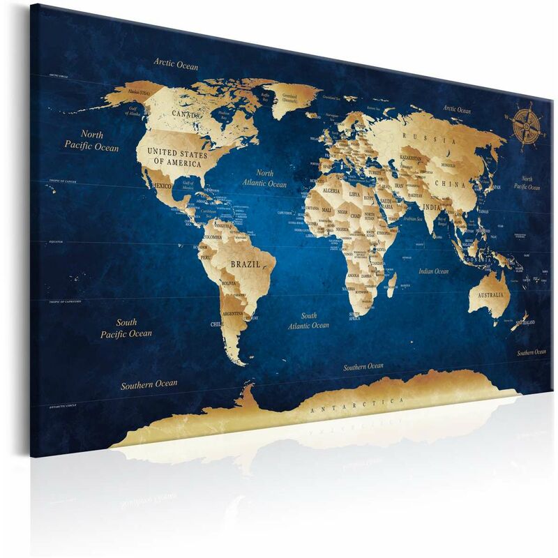 

Cuadro - World Map: The Dark Blue Depths Medidas 60X40