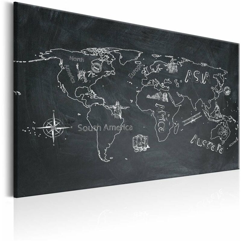 

Cuadro - World Map: Travel broadens the Mind Medidas 60X40