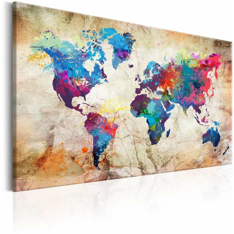 

Cuadro - World Map: Urban Style Medidas 120X80