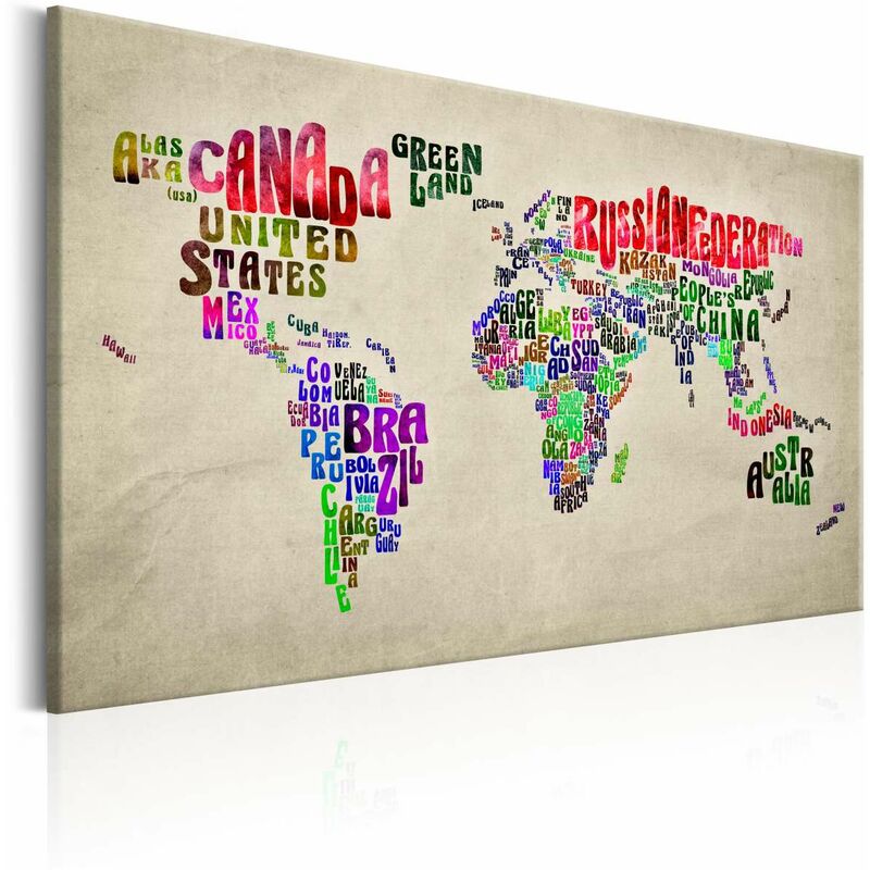 

Cuadro - World Map: World Tour (EN) Medidas 90X60