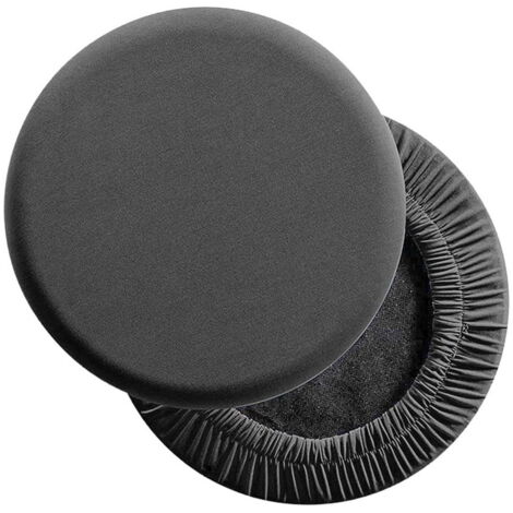 Cuatro fundas redondas para taburetes de bar, impermeables y lavables, elásticas, ideales para el hogar, restaurantes, etc. Dimensiones: de 25 a 35 cm (9,8 a 13,8 pulgadas) - Gris