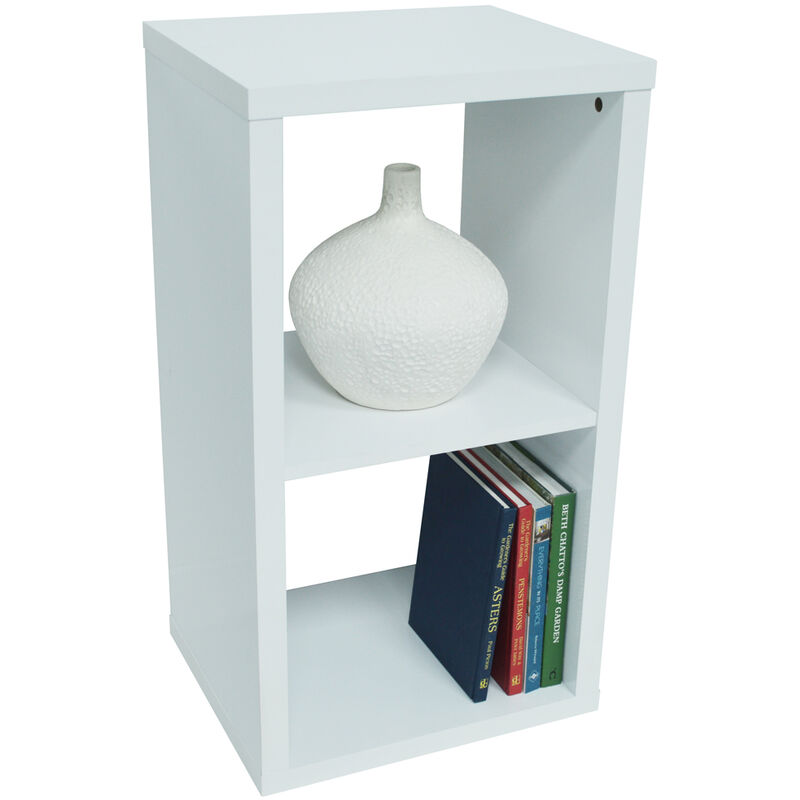 Watsons - CUBE - 2 Cubby Square Display Shelves / Vinyl LP Record Storage - White