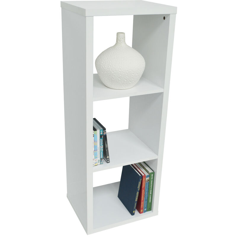 Watsons - CUBE - 3 Cubby Square Display Shelves / Vinyl LP Record Storage - White
