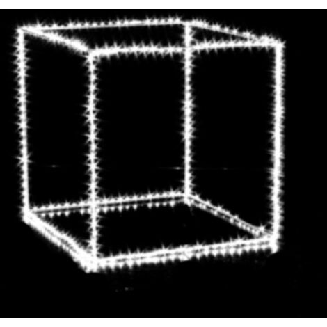 Cube avec microled blanc 55 x 55 cm 510 microled