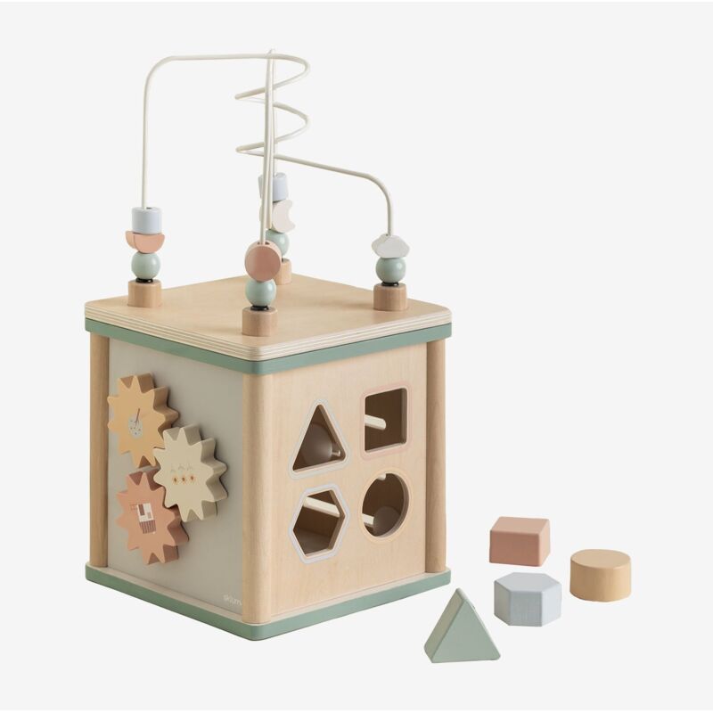 Cube d'activités en bois pour enfants Ardisa Sklum naturel