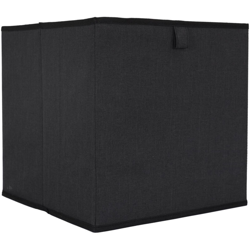 Cube de rangement 30x30x30 cm uni collection simply noir 27L