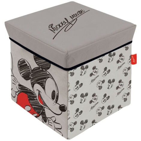 Cube de rangement avec Couvercle - Disney Mickey Mains Sur Ses Hanches - 30x30x30 cm
