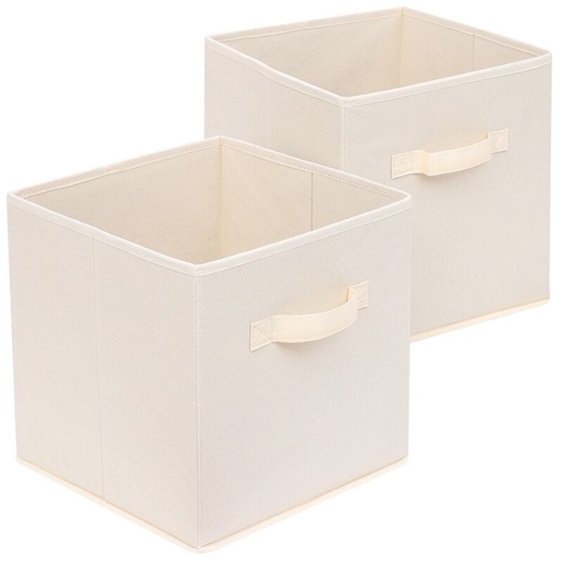 Cube de Rangement Lot de 2 Tiroirs en Tissu, Boite Rangement 27x27x28cm Pliables, Paniers et Boîtes de rangement, Caisse pour Linge, Jouets, Vêtement