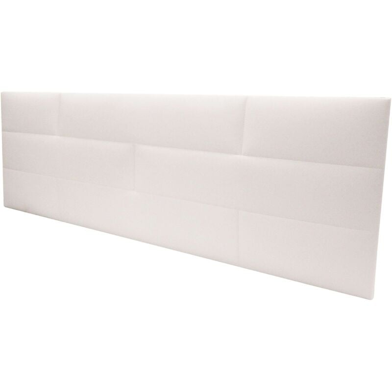 Miroytengo - Cube Double Headboard Upholstered Brick Master Bedroom White 166x54x3 cm