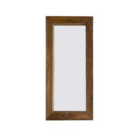 main image of "Cube Indian Wood Mirror - Rich Honey"