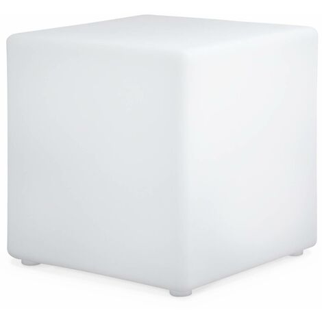 Cube LED 40cm - Cube décoratif lumineux, 16 couleurs, 40cm, rechargeable, télécommande